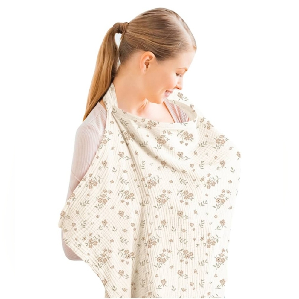 Floral Konssy Muslin Nursing Cover Baby Breastfeeding, Carseat Canopy  NEW